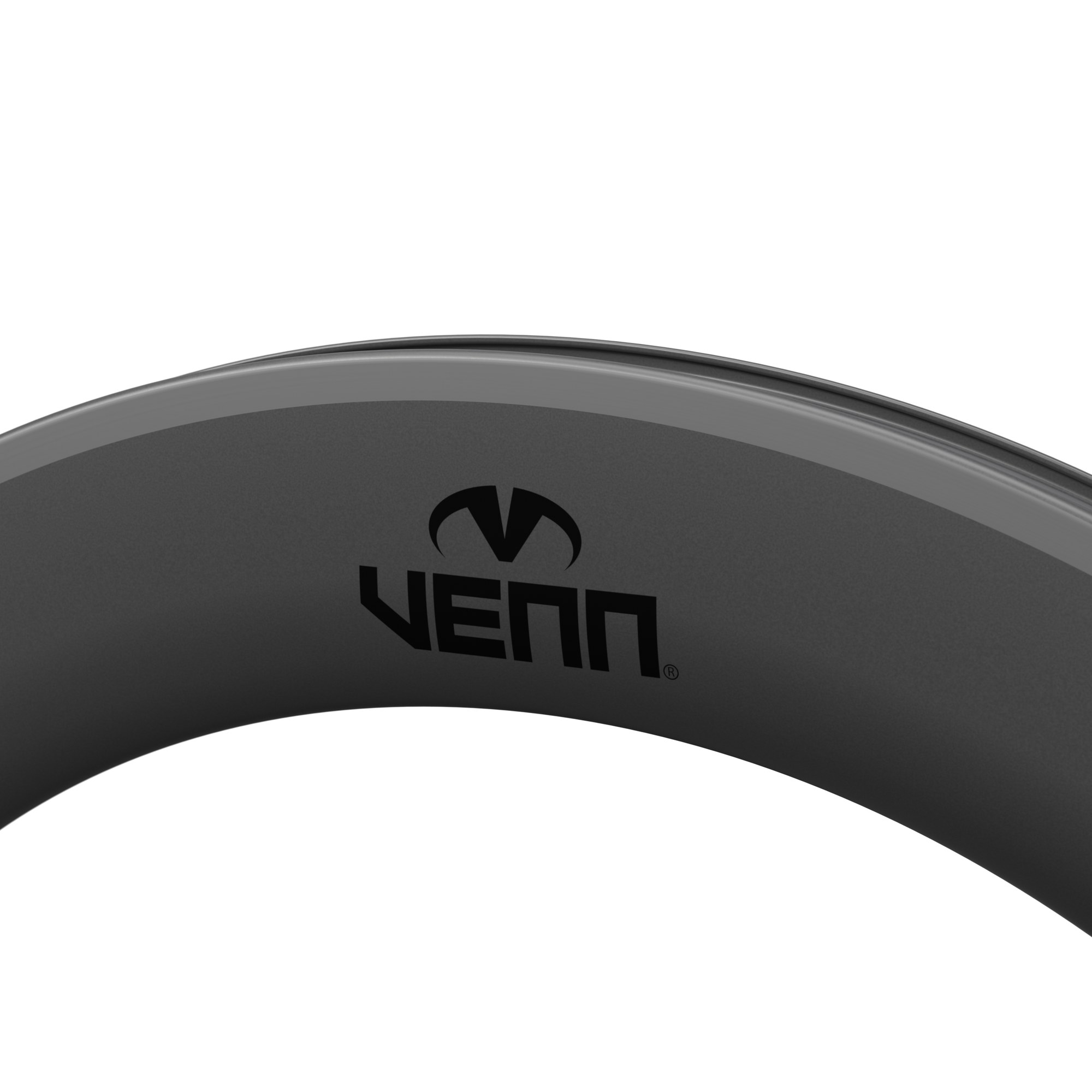 Venn Var 77 TCC carbon rim, uncoated matte finish, logo close-up