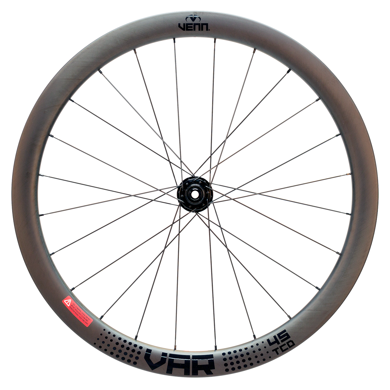 Venn Var 45 TCD filament wound tubeless clincher road disc brake bike 45mm carbon wheels