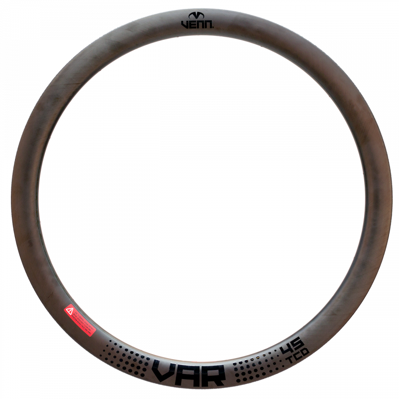 Venn Var 45 TCD filamento avvolto tubeless copertoncino bici da strada freno a disco cerchio in carbonio 45mm