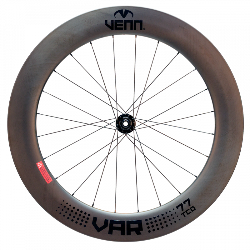 Venn Var 77 TCD filament wound tubeless clincher disc brake bike deep section 77mm carbon wheels