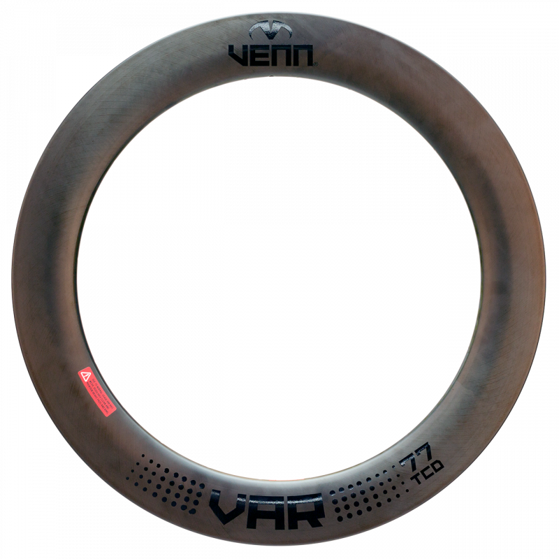 Venn Var 77 TCD filament bobiné tubeless pneu route frein à disque section profonde jante en carbone 77 mm