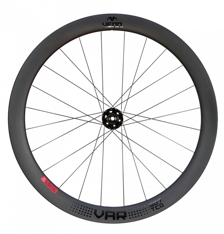 Venn Var 507 TCD filament wound tubeless clincher road disc brake bike 50mm carbon wheels