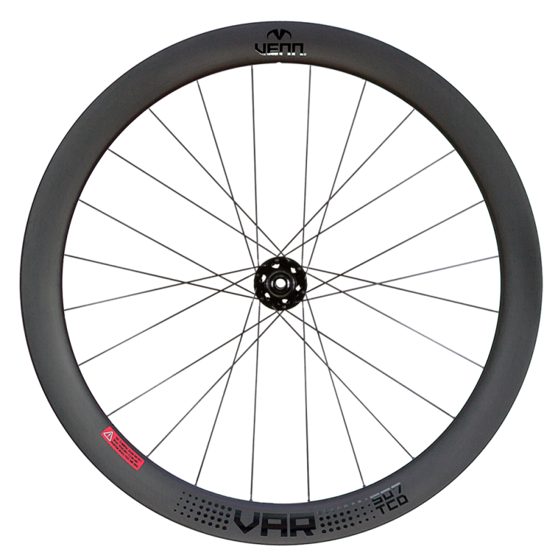 Venn Var 507 TCD filament wound tubeless clincher road disc brake bike 50mm carbon wheels