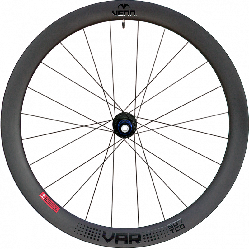 Venn Var 507 TCD filament wound disc brake tubeless compatible clincher wheels