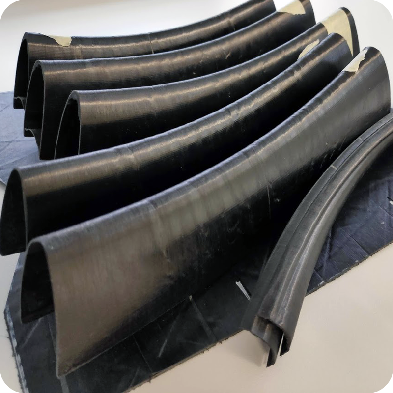 Venn carbon fiber reinforced thermoplastic rim sections