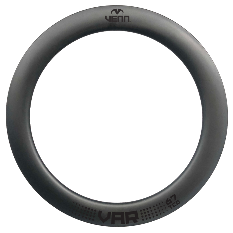 Venn Var 67 TCD filament wound tubeless clincher disc brake bike carbon rim