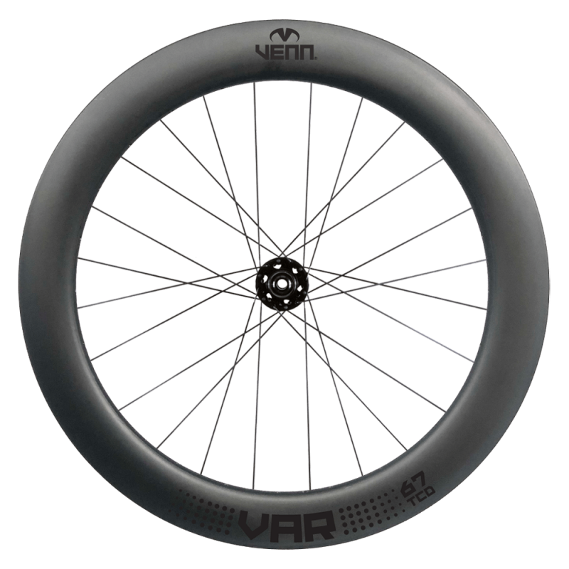 Venn Var 67 TCD filament wound carbon wheels - front wheel