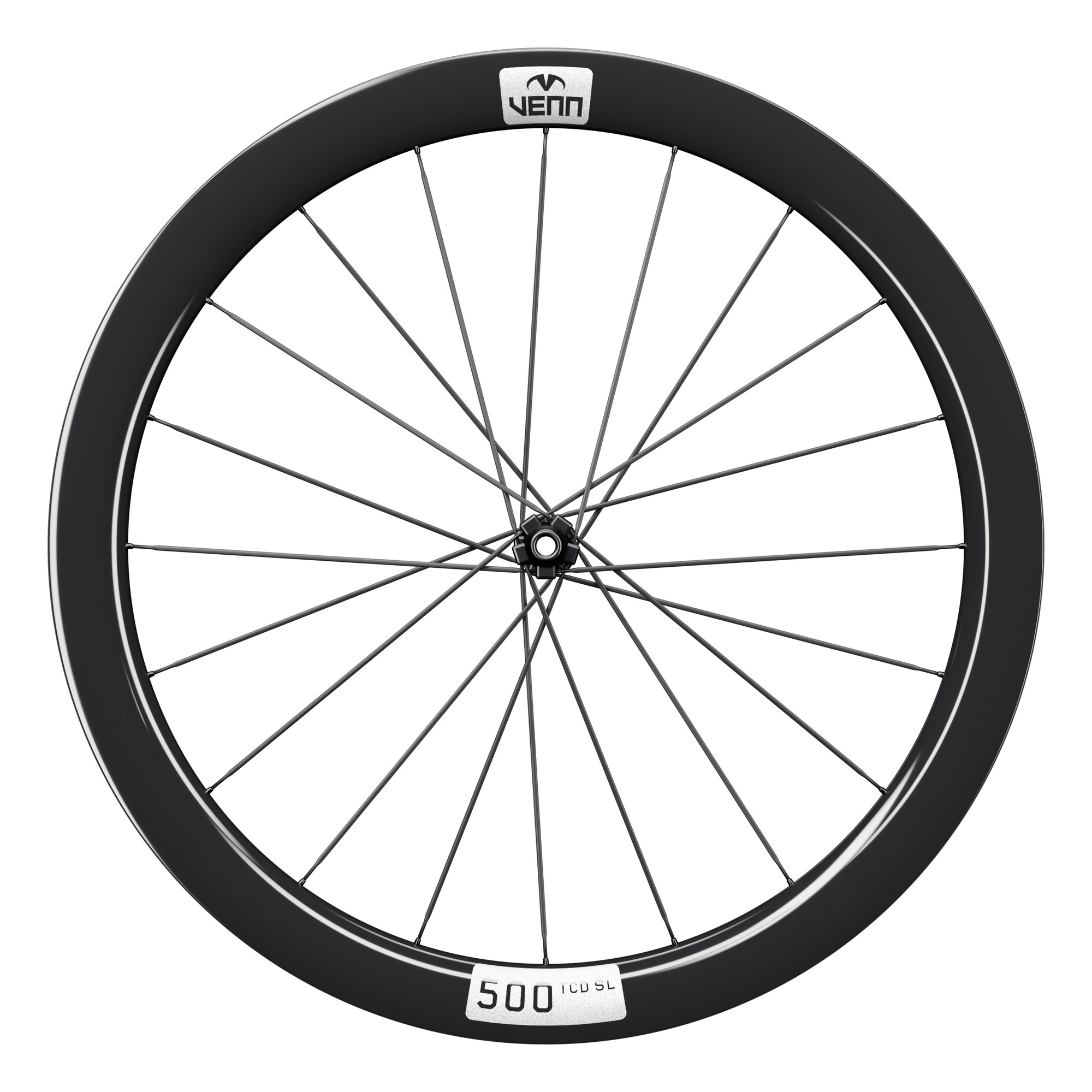 Venn 500 C SL carbon front wheel, side view (render)
