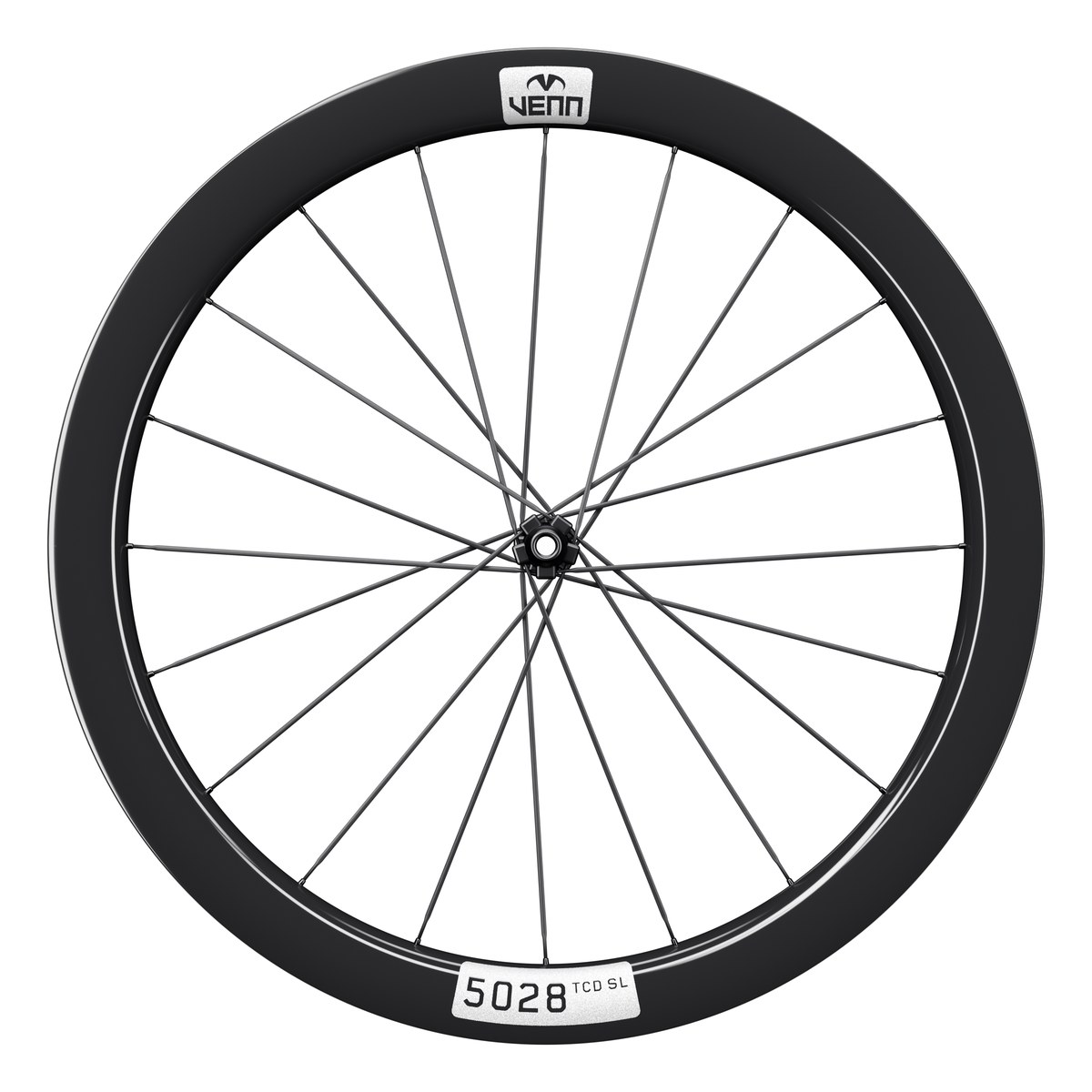 Venn 5028 C SL carbon front wheel, side view (render)
