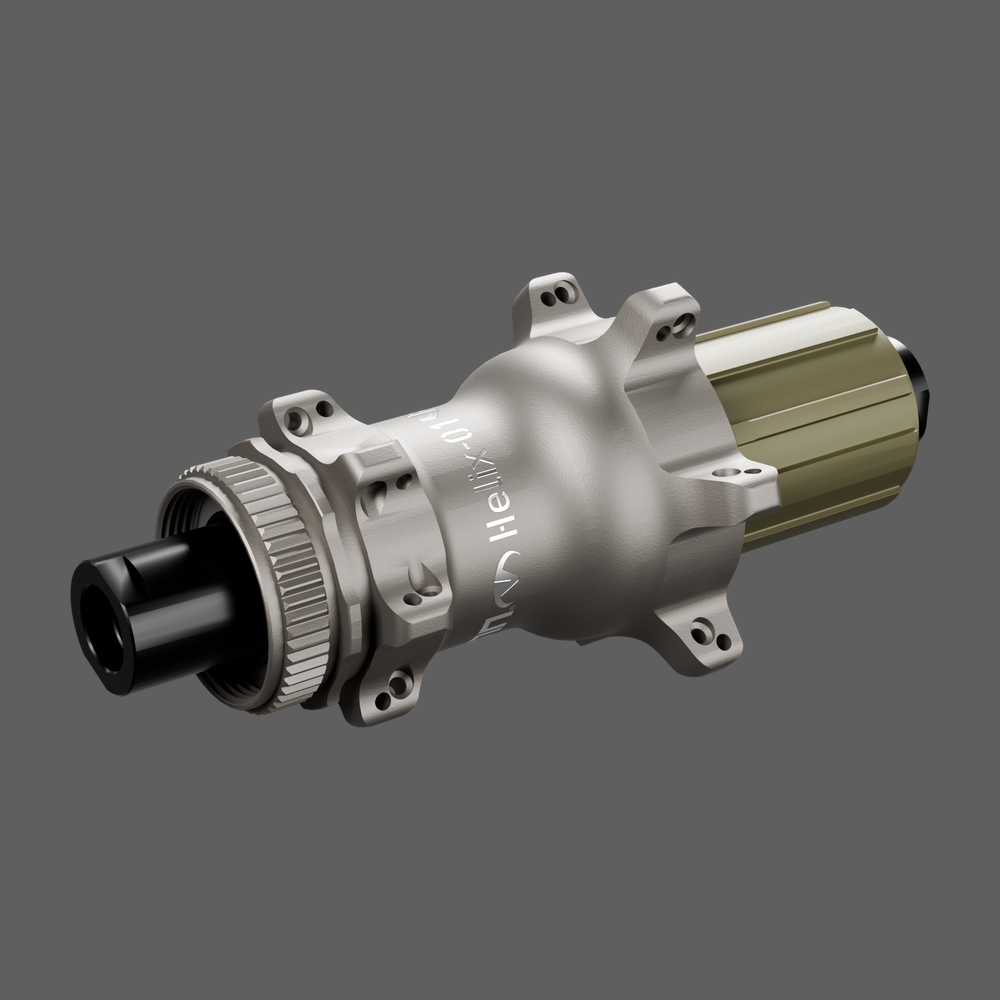Venn Helix-01 rear hub with the Shimano HG freehub (render)